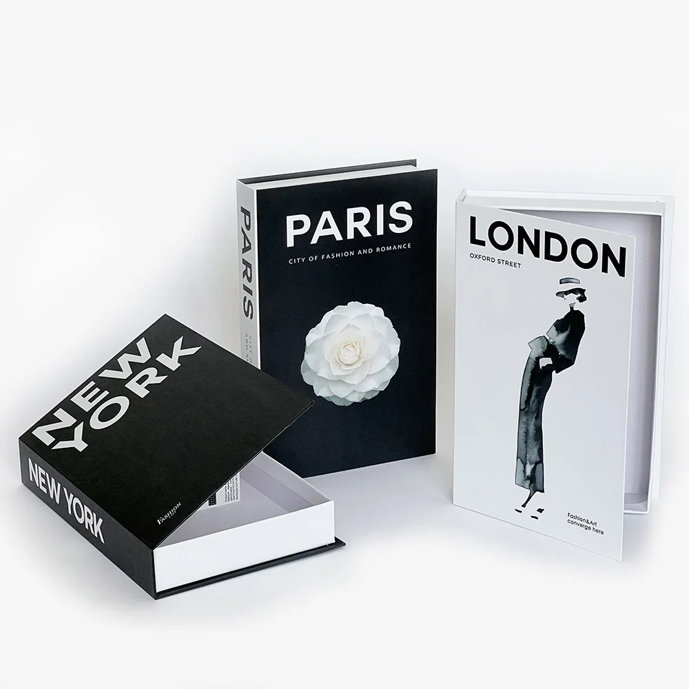 New York London Paris Fashion Simulation Storage Box Luxury Fake Books for Decor Openable Coffee Table Villa Hotle Home Decor
New York London Paris Fashion Simulation Storage Box Luxury Fake Books for Decor Openable Coffee Table Villa Hotle Home Decor