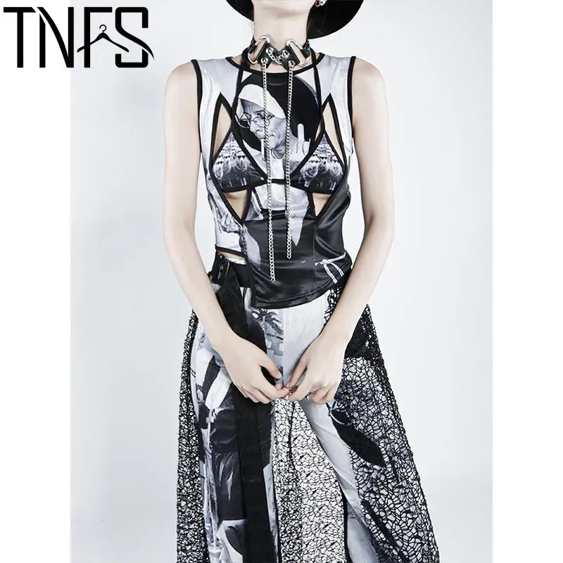 TNFS Women Crop Top Asymmetry Hollow Out Sleeveless Top Y2K Color Matching Vintage Sexy Short Crop Top Ladies 2022 New
TNFS Women Crop Top Asymmetry Hollow Out Sleeveless Top Y2K Color Matching Vintage Sexy Short Crop Top Ladies 2022 New