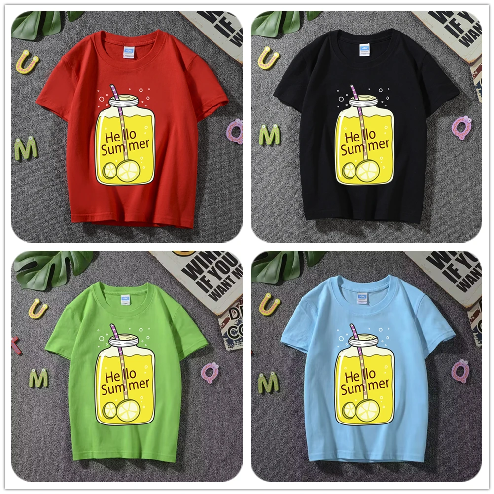 Kids Summer Short Sleeve T-shirt For Girl/Boy Hello Summer Print Funny Tees Round Neck Cotton Top Outdoor Clothes For Children
Kids Summer Short Sleeve T-shirt For Girl/Boy Hello Summer Print Funny Tees Round Neck Cotton Top Outdoor Clothes For Children