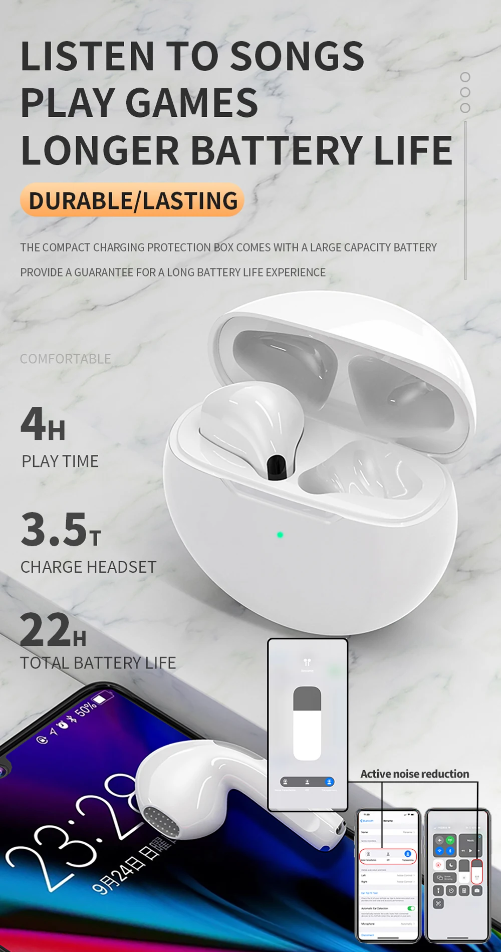 Air Pro 6 TWS Wireless Headphones With Mic TWS Fone Bluetooth Earphones Sport Earbuds Running Earpiece For Andorid IOS Phones
Air Pro 6 TWS Wireless Headphones With Mic TWS Fone Bluetooth Earphones Sport Earbuds Running Earpiece For Andorid IOS Phones