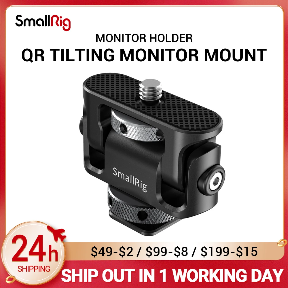 SmallRig Quick Release Camera Clamp Tilting Monitor Mount w/ Cold Shoe Dual EVF Support Mount Holder for Vlogging Video Rig 2431
SmallRig Quick Release Camera Clamp Tilting Monitor Mount w/ Cold Shoe Dual EVF Support Mount Holder for Vlogging Video Rig 2431