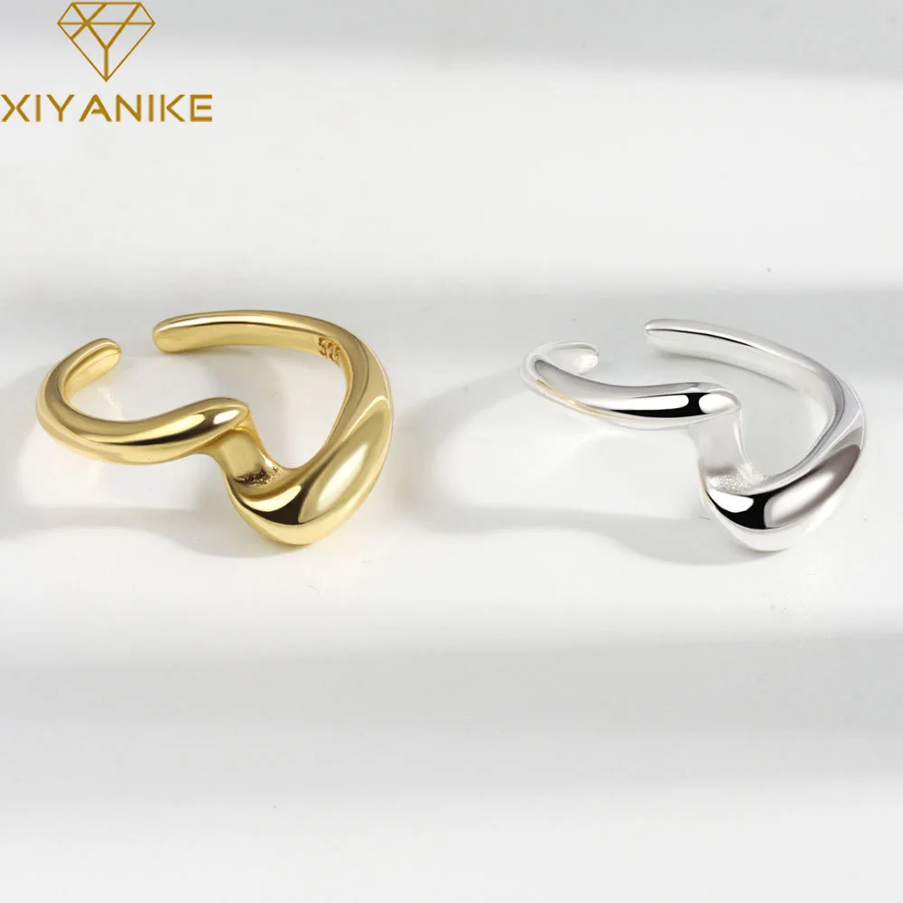 XIYANIKE Simple Wave Open Cuff Finger Rings for Women Girls New Fashion Trendy Jewelry Ladies Gift Party Wedding кольцо женское 
XIYANIKE Simple Wave Open Cuff Finger Rings for Women Girls New Fashion Trendy Jewelry Ladies Gift Party Wedding кольцо женское