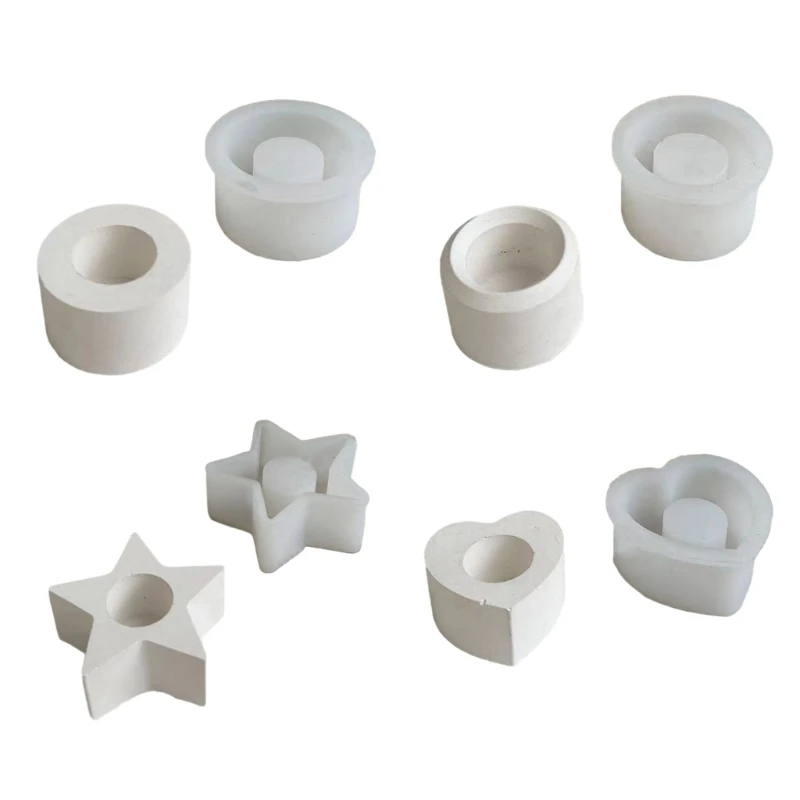 N58F Unique Silicone Candle Mold Star/Round/Heart Shaped Molds Perfect for DIY Home Decorations Women Girls DIY Gifts
N58F Unique Silicone Candle Mold Star/Round/Heart Shaped Molds Perfect for DIY Home Decorations Women Girls DIY Gifts