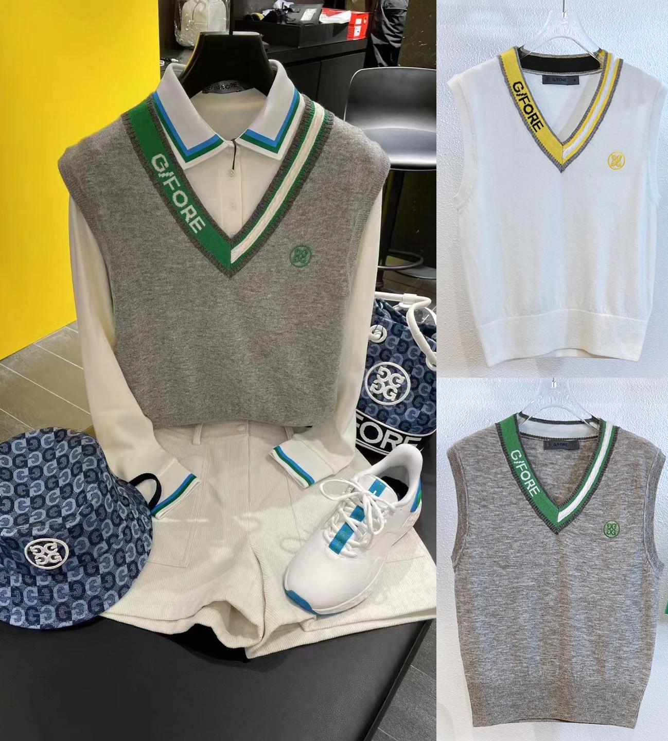 Golf Shirts Women's Knit Vest Winter New Fashion Design Sleeveless V-Neck Golf Top Golf Clothing Keep Warm Vest G0115 
Golf Shirts Women's Knit Vest Winter New Fashion Design Sleeveless V-Neck Golf Top Golf Clothing Keep Warm Vest G0115