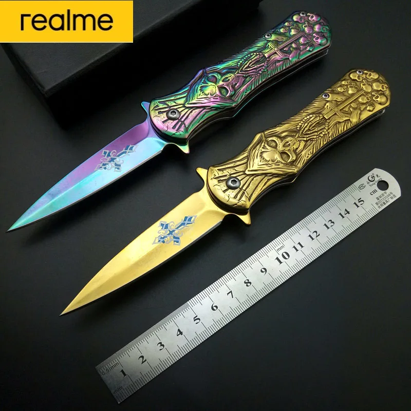 Realme Best Cross Printing Blade Death Skulls Engrave Outdoor Tactical Knife Solid Handle Camping Hunting Survival Tools Gift
Realme Best Cross Printing Blade Death Skulls Engrave Outdoor Tactical Knife Solid Handle Camping Hunting Survival Tools Gift