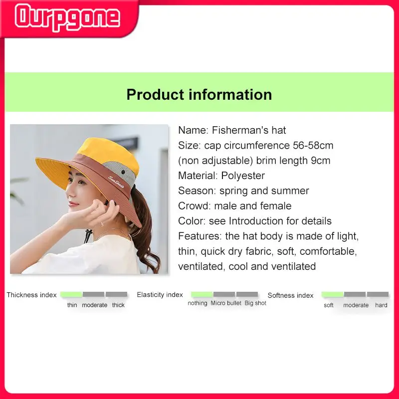 Two-color Stitching Bucket Hat Fashion Summer Women Sunhat Breathable Mesh Sun Protection Outdoor Sun Hat Hiking Climbing Caps
Two-color Stitching Bucket Hat Fashion Summer Women Sunhat Breathable Mesh Sun Protection Outdoor Sun Hat Hiking Climbing Caps