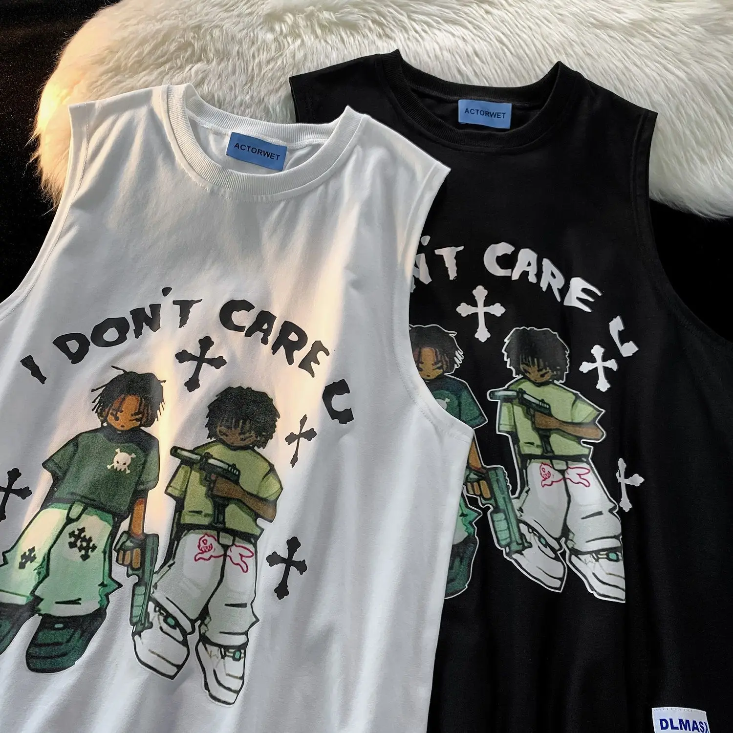 American style retro fashion high street cotton sleeveless vest men and women T shirt loose design couple camisole men clothing
American style retro fashion high street cotton sleeveless vest men and women T shirt loose design couple camisole men clothing