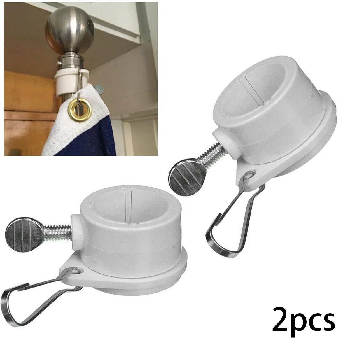 2PCS Flag Pole Rings Rotating Flagpole Flag Mounting Ring With Fixed Hook Wrap For 1Inch Diameter Flagpole Fixing Tool
2PCS Flag Pole Rings Rotating Flagpole Flag Mounting Ring With Fixed Hook Wrap For 1Inch Diameter Flagpole Fixing Tool