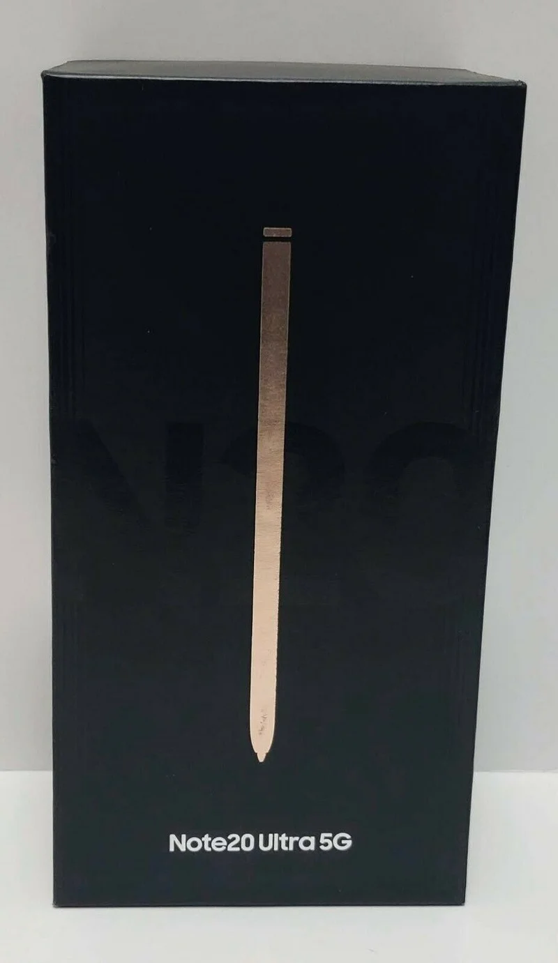 Bronze Samsung Galaxy Note 20 Ultra 5G Original Empty Retail Box or With Accessories like headset,fast charger,cable and manua
Bronze Samsung Galaxy Note 20 Ultra 5G Original Empty Retail Box or With Accessories like headset,fast charger,cable and manua