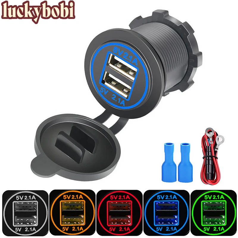 Car Motorcycle Cigarette Lighter Dual USB Charger 12V-24V Car Boat Motorcycle Adapter For Marine Sockets Power Plug Outlet
Car Motorcycle Cigarette Lighter Dual USB Charger 12V-24V Car Boat Motorcycle Adapter For Marine Sockets Power Plug Outlet