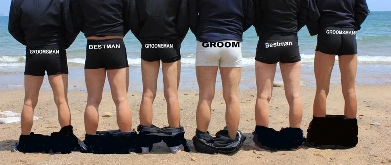 personalize Wedding Clothing groom boxers underwear gifts, groom boxer, wedding, bestman gift, men gift, groomsman boxers 
personalize Wedding Clothing groom boxers underwear gifts, groom boxer, wedding, bestman gift, men gift, groomsman boxers