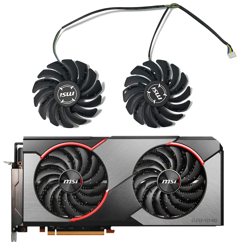 85mm 4-pin RX 5700 gpu cooler for MSI Radeon RX 5700 XT Gaming X RX 5500 XT Mech 8G OC graphics card RX 5600 graphics card fan
85mm 4-pin RX 5700 gpu cooler for MSI Radeon RX 5700 XT Gaming X RX 5500 XT Mech 8G OC graphics card RX 5600 graphics card fan