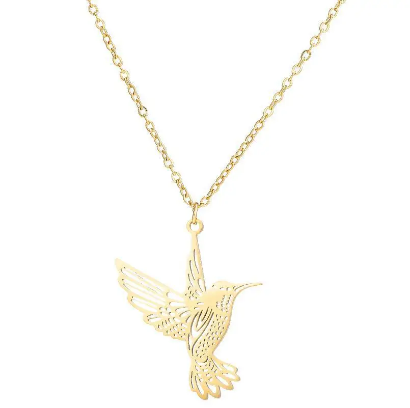TOOCNIPA New 2022 Stainless Steel Cartoon Hummingbird Necklace Women Bohemian Origmai Birds Pendant Necklace Animal Gold Collier
TOOCNIPA New 2022 Stainless Steel Cartoon Hummingbird Necklace Women Bohemian Origmai Birds Pendant Necklace Animal Gold Collier