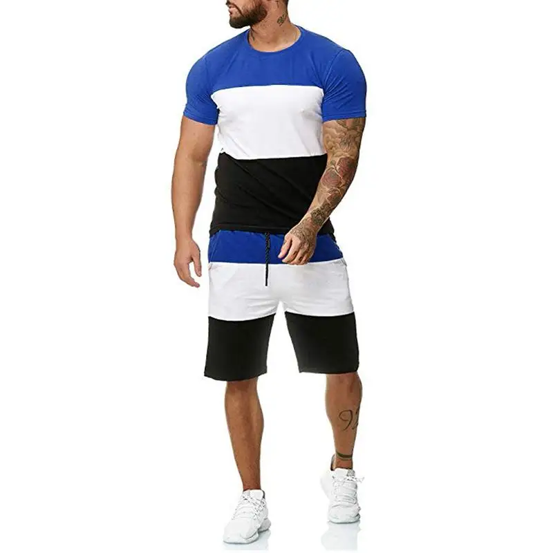 Men's Sets Summer Patchwork Tracksuit Mens New Fashion Casual Short Sleeves T-Shirt+Shorts 2 Piece Set Male Sportswear Oversized
Men's Sets Summer Patchwork Tracksuit Mens New Fashion Casual Short Sleeves T-Shirt+Shorts 2 Piece Set Male Sportswear Oversized