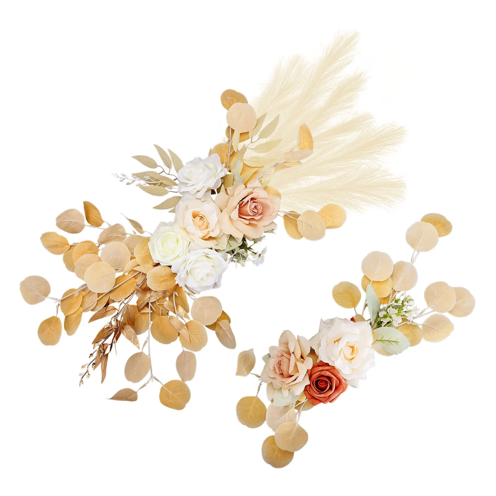Arch Chair Lintel Wreath Rose Artificial Flower with Pampas Grass Wedding Decoration Party Home Decor Decoration Silk Flowers
Arch Chair Lintel Wreath Rose Artificial Flower with Pampas Grass Wedding Decoration Party Home Decor Decoration Silk Flowers
