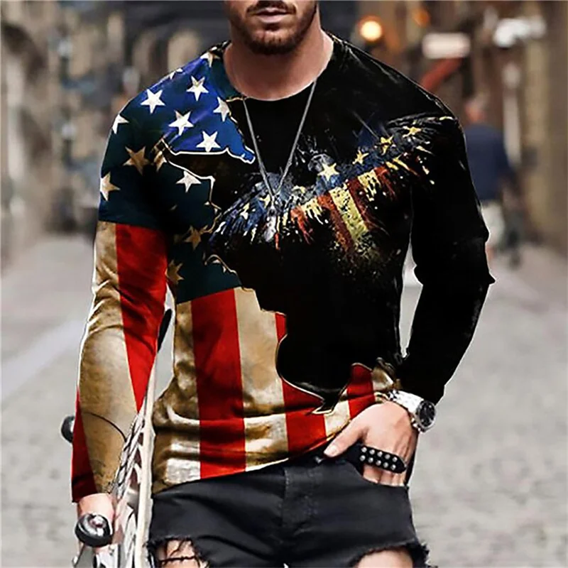 Men Long Sleeve T-Shirt Autumn Casual O-Neck Loose Pullover Tops 3D Pattern Print T Shirt Oversized Men All-match Tops 2022 New
Men Long Sleeve T-Shirt Autumn Casual O-Neck Loose Pullover Tops 3D Pattern Print T Shirt Oversized Men All-match Tops 2022 New