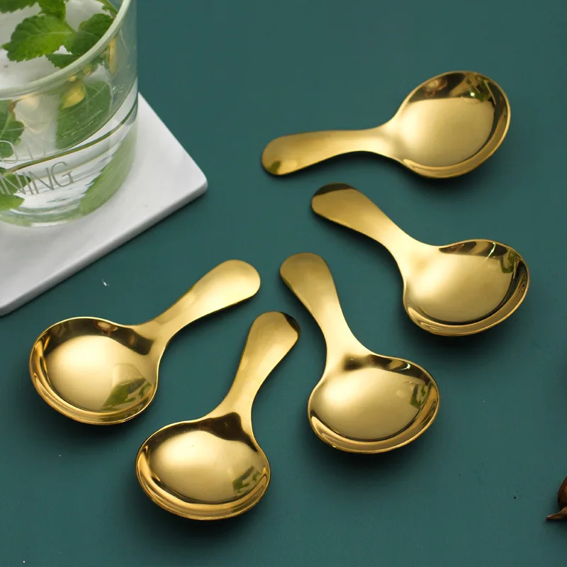 5PCS Spoons Gold Ice Cream Spoon Stainless Steel Short Handle Salt Spice Condiment Spoon Metal Kitchen Spoon Coffee Tea Scoop
5PCS Spoons Gold Ice Cream Spoon Stainless Steel Short Handle Salt Spice Condiment Spoon Metal Kitchen Spoon Coffee Tea Scoop