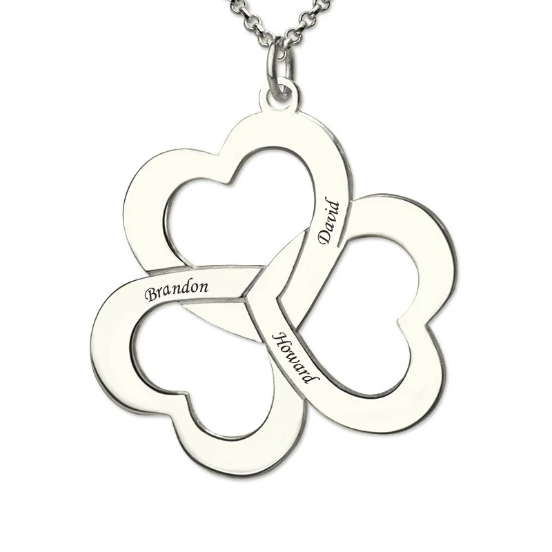 Women's Necklace Silver Costume Name Necklaces Triple Love Heart Chain Shamrocks Pendant Flower Choker Jewellery Gift for Mom
Women's Necklace Silver Costume Name Necklaces Triple Love Heart Chain Shamrocks Pendant Flower Choker Jewellery Gift for Mom