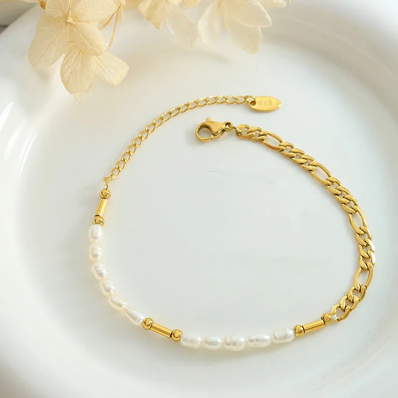 Minar Luxury Baroque Freshwater Pearl Beaded Bracelet for Women 18K Gold Stainless Steel Hollow Link Chain Bracelets Accessories
Minar Luxury Baroque Freshwater Pearl Beaded Bracelet for Women 18K Gold Stainless Steel Hollow Link Chain Bracelets Accessories