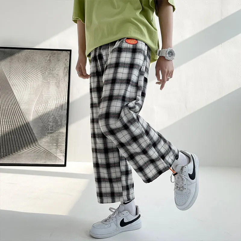 Men's Plaid Joggers Pants Man Black Cotton Comfortable Pant Summer Casual Streetwear Loose Trouser Japanese Trendy Sweatpant
Men's Plaid Joggers Pants Man Black Cotton Comfortable Pant Summer Casual Streetwear Loose Trouser Japanese Trendy Sweatpant