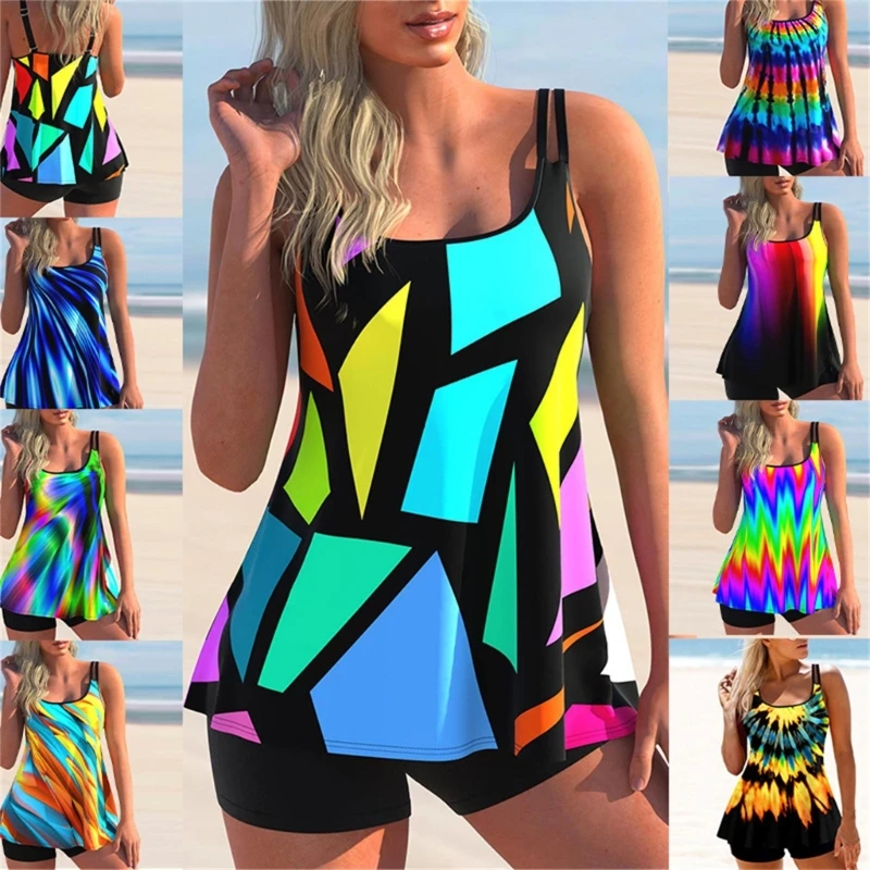 Women Sexy Swimming Dress Bikinis Printing Padded Lacing Swimsuit with Boyshorts
Women Sexy Swimming Dress Bikinis Printing Padded Lacing Swimsuit with Boyshorts