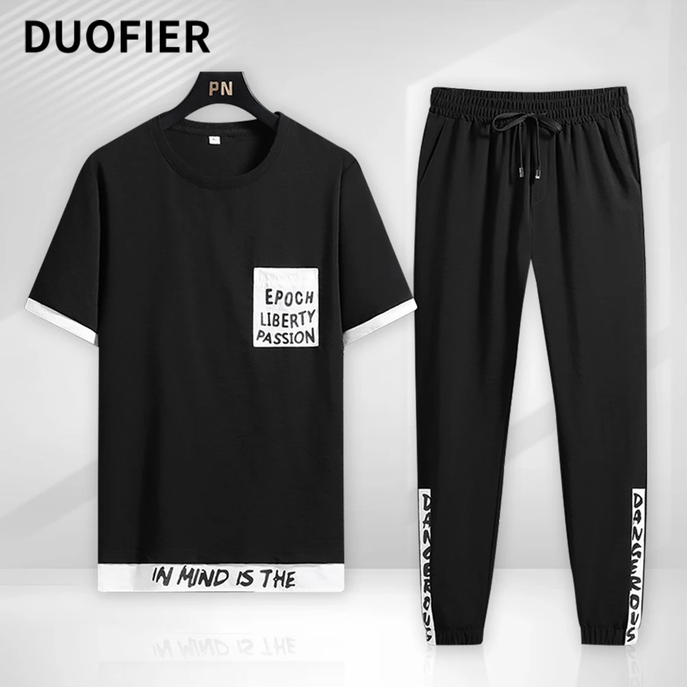 New Arrival Men's Casual Short Sleeve T-shirt+Ankle Length Pant Set Patchwork Shirt+Trousers Home Suits Male Streetwear Sports
New Arrival Men's Casual Short Sleeve T-shirt+Ankle Length Pant Set Patchwork Shirt+Trousers Home Suits Male Streetwear Sports