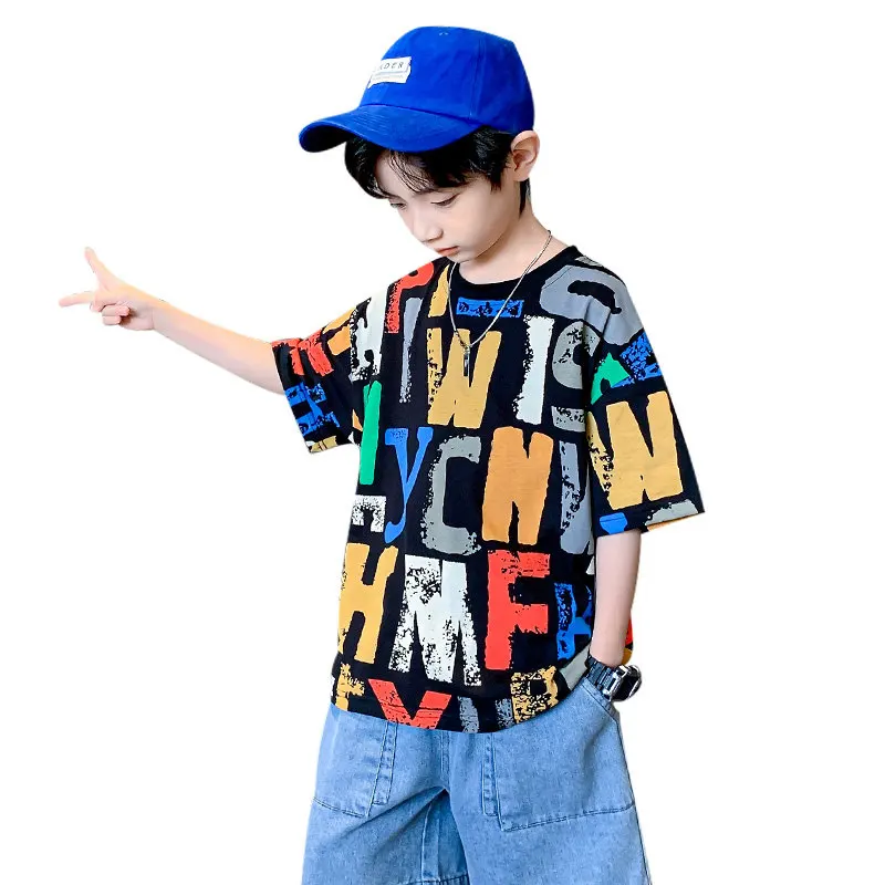 New Arrivals Summer Boys Korean T-Shirts Fashion Letter Print Hot Sale T Shirts Children Pullover Short Sleeve Tees Tops Clothes
New Arrivals Summer Boys Korean T-Shirts Fashion Letter Print Hot Sale T Shirts Children Pullover Short Sleeve Tees Tops Clothes
