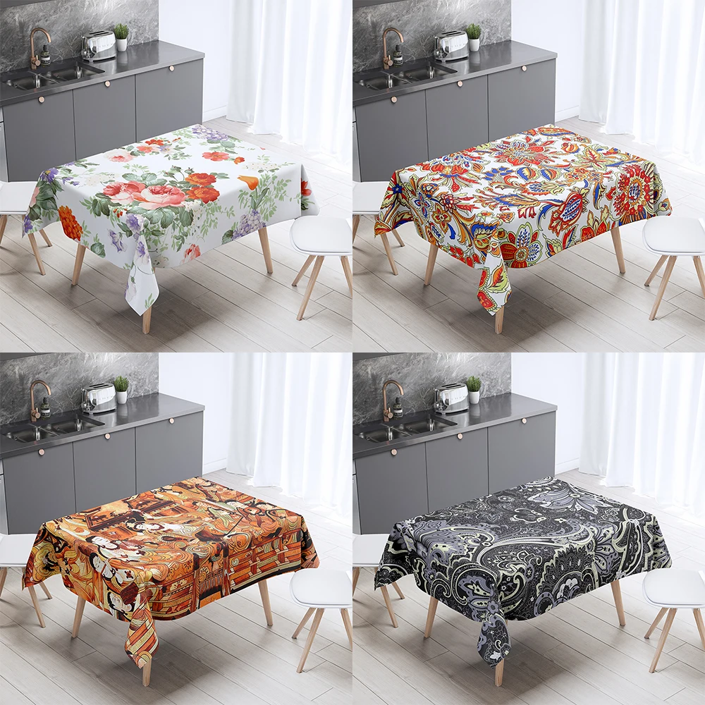 Vintage Floral Pattern Printed Tablecloth Home Decor Table Rectangle Party Tablecloth Stain Resistant Tablecloth Dust Cover
Vintage Floral Pattern Printed Tablecloth Home Decor Table Rectangle Party Tablecloth Stain Resistant Tablecloth Dust Cover