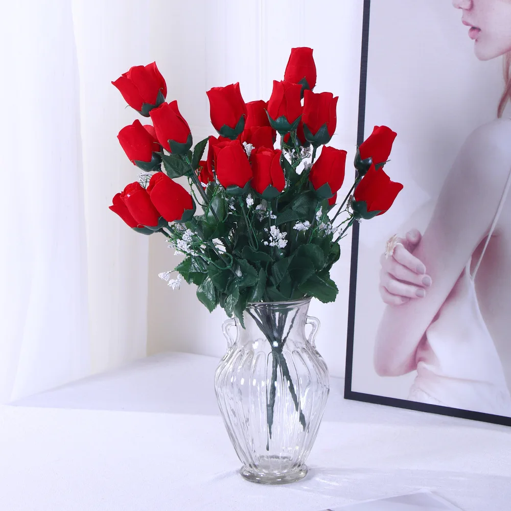 Imitation rose fake flower wedding holding flower 12 head flannelette rose home decoration DIY flower wall flower arrangement
Imitation rose fake flower wedding holding flower 12 head flannelette rose home decoration DIY flower wall flower arrangement