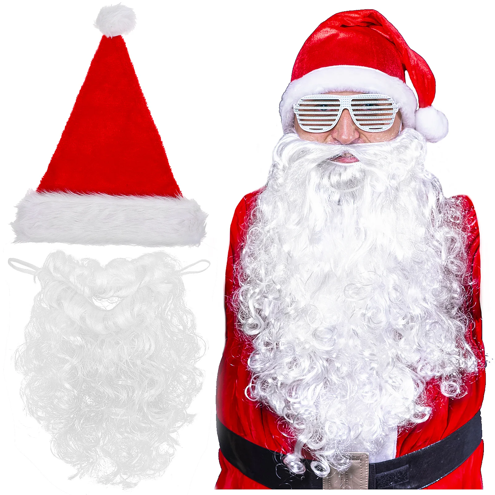 1 Set Christmas Santa Claus Hat And Beard Fluffy Santa Hat Santa Claus Beard Christmas Supplies
1 Set Christmas Santa Claus Hat And Beard Fluffy Santa Hat Santa Claus Beard Christmas Supplies