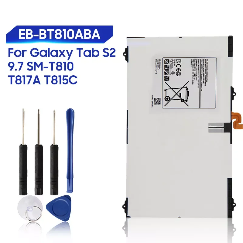 Replacement Battery For Samsung Galaxy Tab S2 9.7 T815C S2 T813 T815 T819C SM-T815 SM-T810 SM-T817A EB-BT810ABE /ABA
Replacement Battery For Samsung Galaxy Tab S2 9.7 T815C S2 T813 T815 T819C SM-T815 SM-T810 SM-T817A EB-BT810ABE /ABA