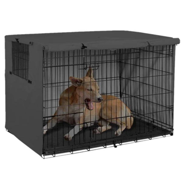 Pet Dog Cage Cover Oxford Dustproof Waterproof Outdoor Foldable Small Medium Large Kennel Accessory Products 
Pet Dog Cage Cover Oxford Dustproof Waterproof Outdoor Foldable Small Medium Large Kennel Accessory Products