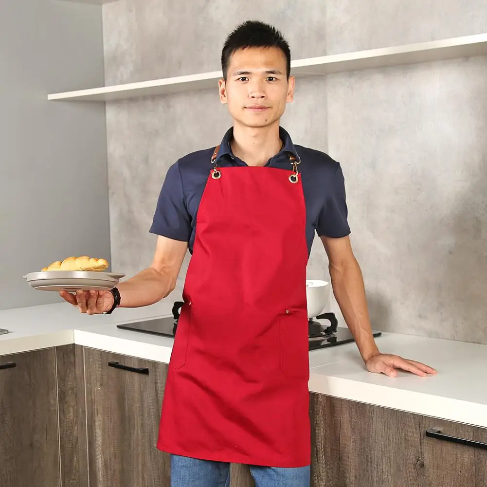 Hot Sale Apron Solid Color Not Easy to Fall Off Adjustable Kitchen Cooking Cotton Apron Waterproof Waiter Hairdresser Pinafore
Hot Sale Apron Solid Color Not Easy to Fall Off Adjustable Kitchen Cooking Cotton Apron Waterproof Waiter Hairdresser Pinafore