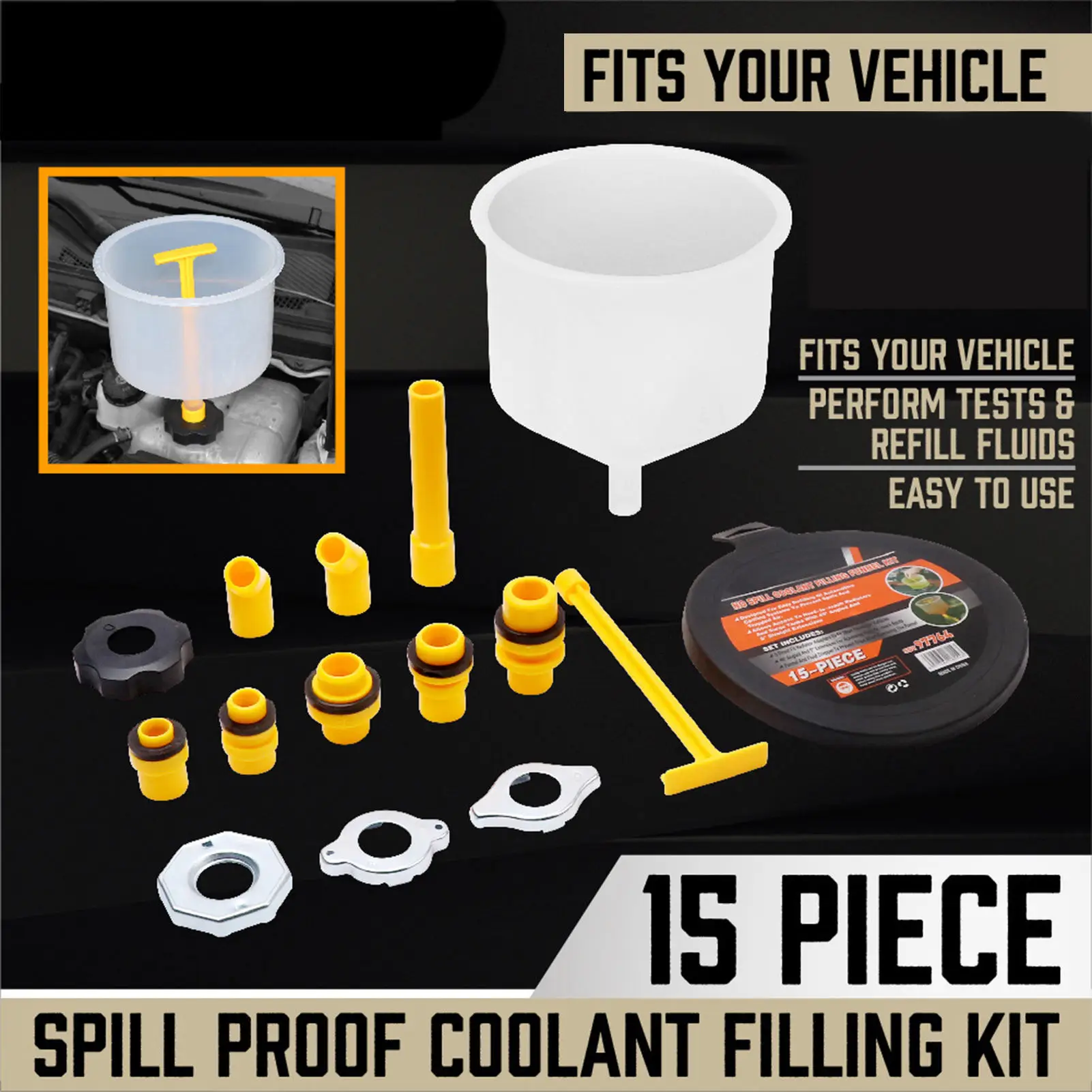 15Pcs/Set Plastic Filling Funnel Spout Pour Oil Tool Spill Proof Coolant Filling Kit Vhicle Car Accessories
15Pcs/Set Plastic Filling Funnel Spout Pour Oil Tool Spill Proof Coolant Filling Kit Vhicle Car Accessories