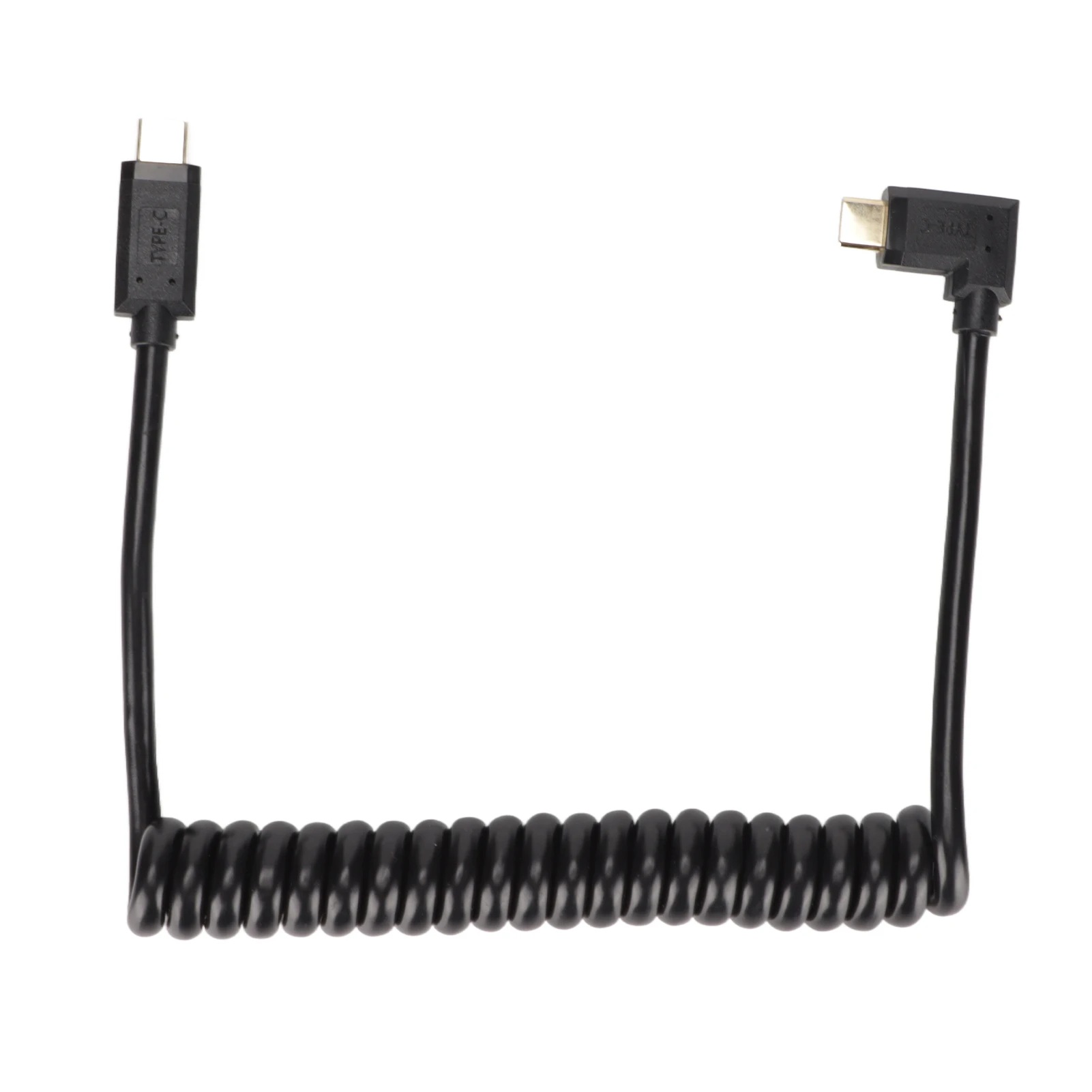 "USB C to C 14K 60hz 3A Quick Charge Cable, Helical Spring Design, 10Gbps, 1.2m Length, Male Side Bend to Straight Plug" 
"USB C to C 14K 60hz 3A Quick Charge Cable, Helical Spring Design, 10Gbps, 1.2m Length, Male Side Bend to Straight Plug"