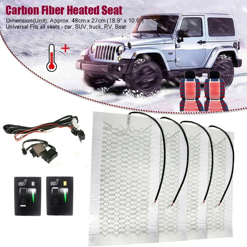 4PCS Car Seat Heater 12V Heated Seat Heating Pads With 2 Dial 5 Level Switch For Toyota Prado Corolla RAV4 REIZ Yaris
4PCS Car Seat Heater 12V Heated Seat Heating Pads With 2 Dial 5 Level Switch For Toyota Prado Corolla RAV4 REIZ Yaris