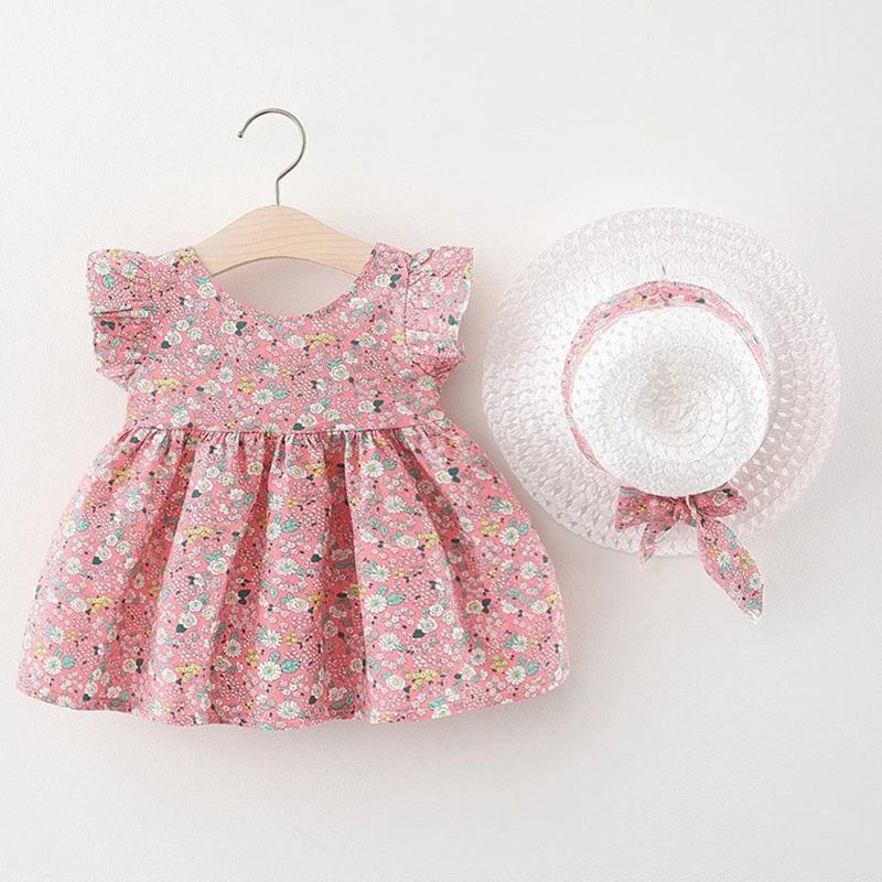 Summer Infant Baby Girls Princess Dress+Hat Flying Sleeve Cotton Floral Printing 0-3Yrs Clothes Kids Birthday Party Dress
Summer Infant Baby Girls Princess Dress+Hat Flying Sleeve Cotton Floral Printing 0-3Yrs Clothes Kids Birthday Party Dress