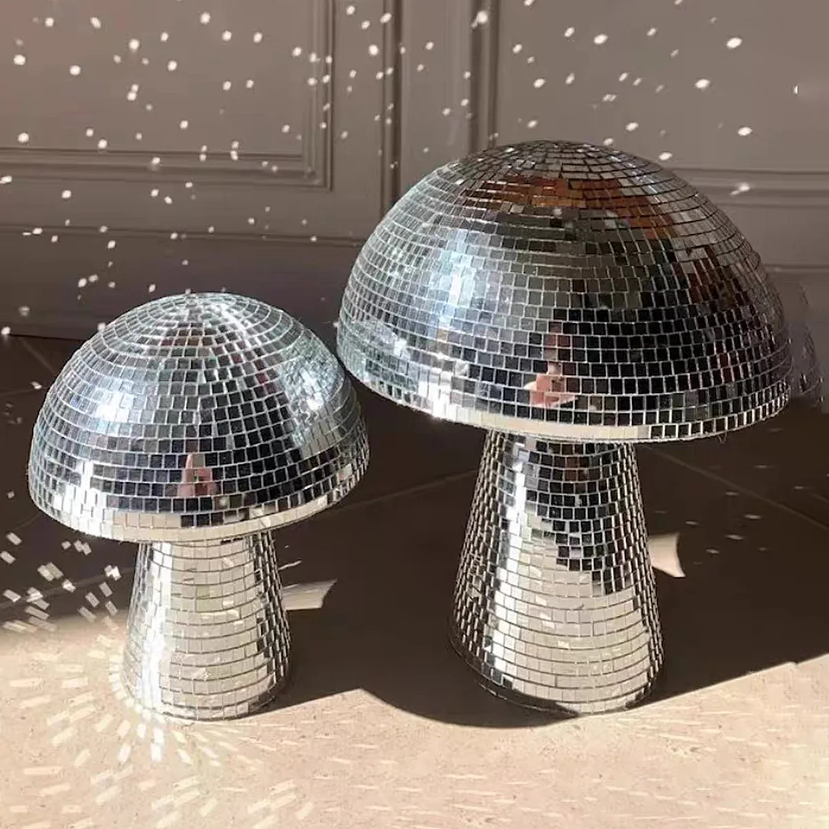 Mushroom Disco Ball for Bar, Party, Room, Table Decor Silver Mirror Disco Ball Mushroom Decor Home Art Christmas Decorations
Mushroom Disco Ball for Bar, Party, Room, Table Decor Silver Mirror Disco Ball Mushroom Decor Home Art Christmas Decorations