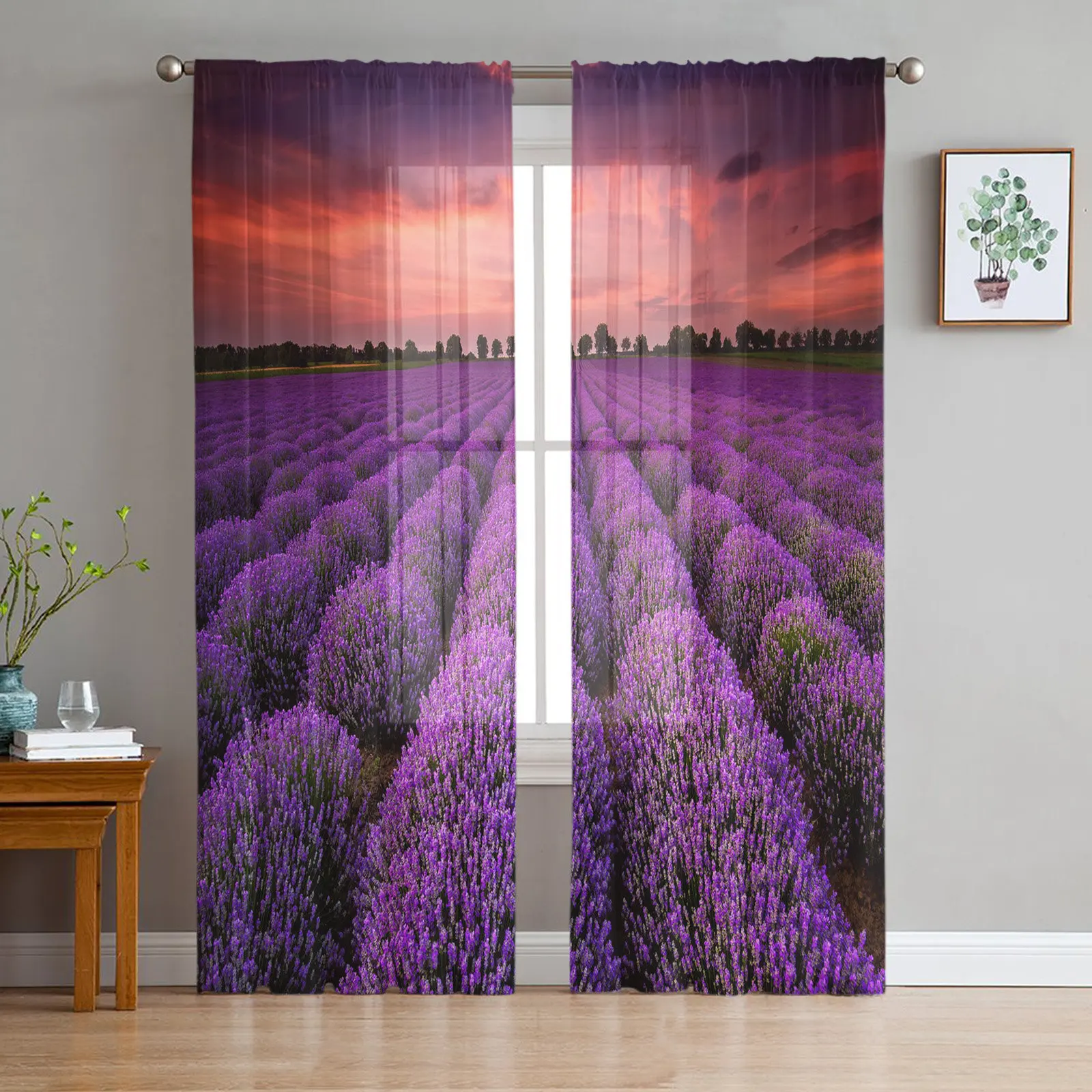 Flower Field Purple Lavender Scenery Sheer Voile Curtains for Living Room Bedroom Kitchen Decor Chiffon Tulle Window Curtains
Flower Field Purple Lavender Scenery Sheer Voile Curtains for Living Room Bedroom Kitchen Decor Chiffon Tulle Window Curtains