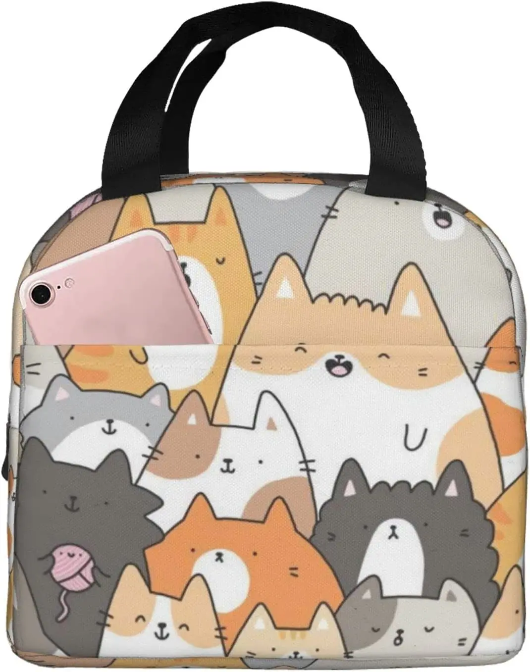 Cute Cat Family Lunch Bags Animal Face Cooler Lunch Bag Funny Cat Pet Reusable Durable Lunch Tote Box For Women Men Work School
Cute Cat Family Lunch Bags Animal Face Cooler Lunch Bag Funny Cat Pet Reusable Durable Lunch Tote Box For Women Men Work School