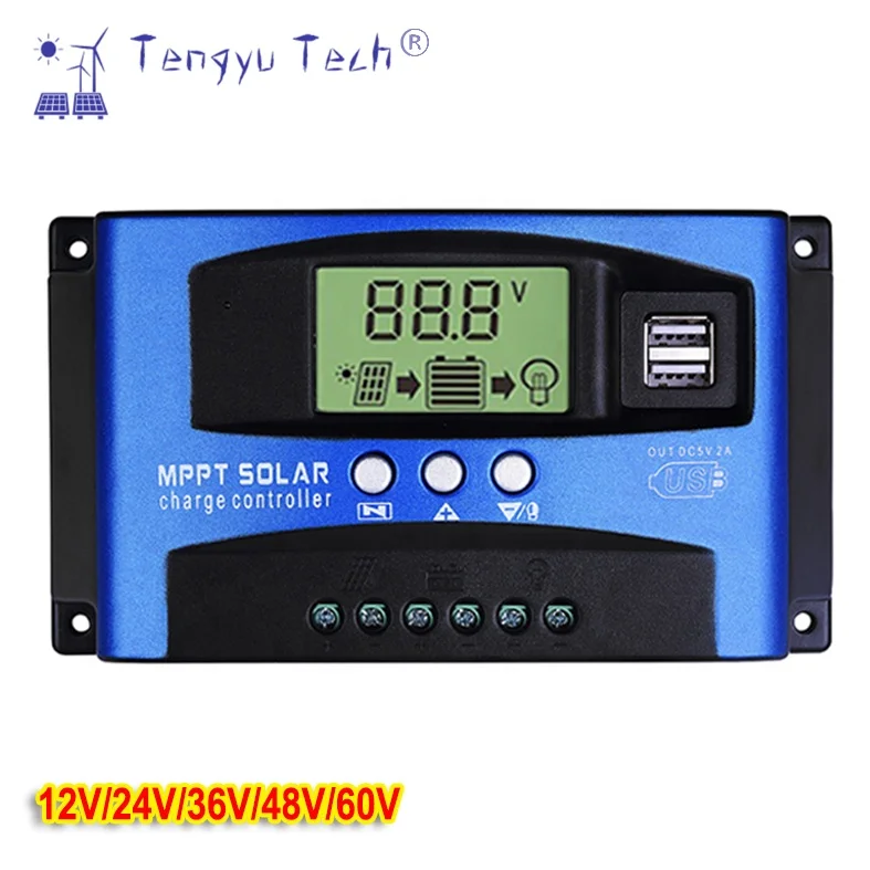 MPPT Solar Charge Controller 12V 24V 36V 48V 60V 30A 40A 50A 60A 100A Solar Regulator Solar light solar charger controller
MPPT Solar Charge Controller 12V 24V 36V 48V 60V 30A 40A 50A 60A 100A Solar Regulator Solar light solar charger controller