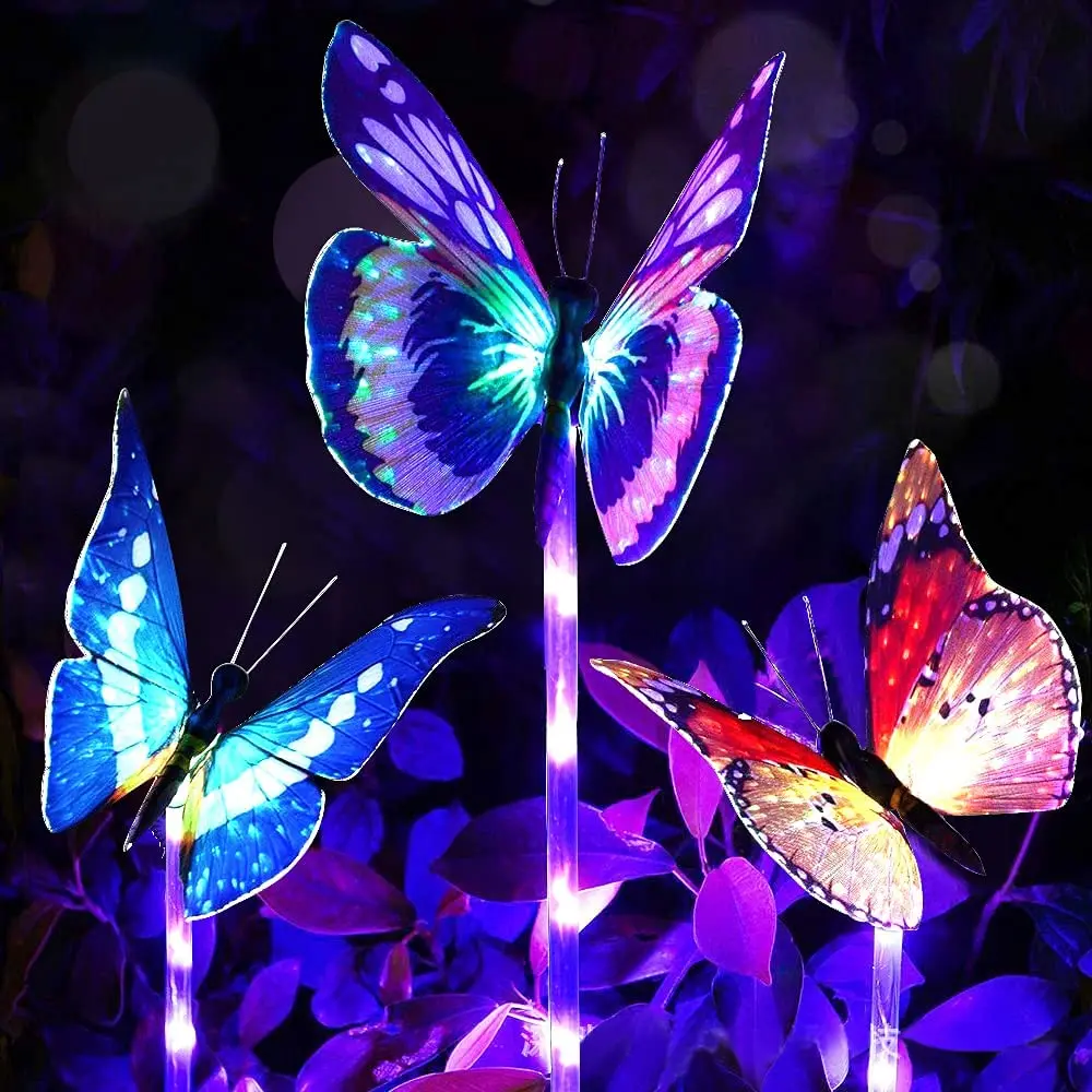 Garden Solar Lights Outdoor, 3 Pack Solar Stake Lights Multi-Color Changing LED Garden Decor, Fiber Optic Decorative Lights wi
Garden Solar Lights Outdoor, 3 Pack Solar Stake Lights Multi-Color Changing LED Garden Decor, Fiber Optic Decorative Lights wi