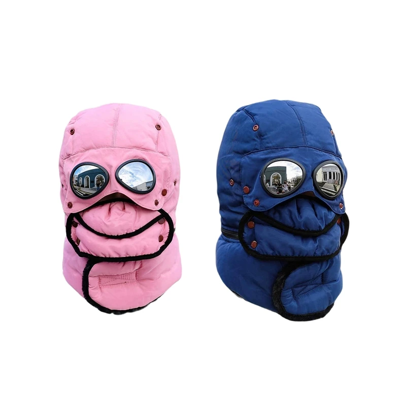 Cold-Proof Face Mask Riding Wind-Proof Hat Thickened Plus Velvet Warm Glasses Cap Four-In-One Combo Set Couple Hat 
Cold-Proof Face Mask Riding Wind-Proof Hat Thickened Plus Velvet Warm Glasses Cap Four-In-One Combo Set Couple Hat