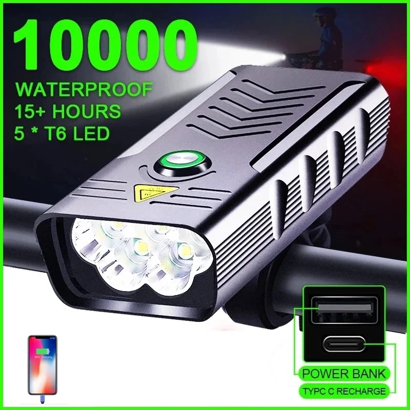 10000mAh Bicycle Light Lantern for Bike Lights Powerful Flashlight Bycicle Accesories Car Accessories Rechargeable Lamp Bicycles
10000mAh Bicycle Light Lantern for Bike Lights Powerful Flashlight Bycicle Accesories Car Accessories Rechargeable Lamp Bicycles