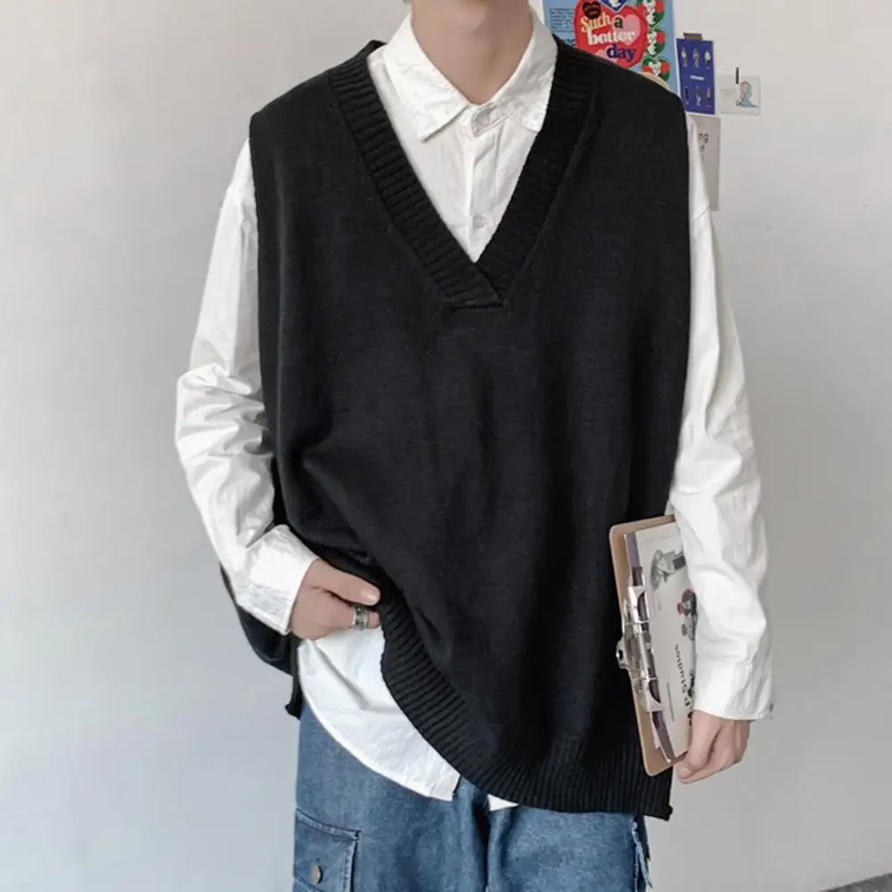 Men Sweater Vest Loose Casual Thermal Anti-pilling Men Autumn Sweater Sweater Vest for Daily Wear
Men Sweater Vest Loose Casual Thermal Anti-pilling Men Autumn Sweater Sweater Vest for Daily Wear
