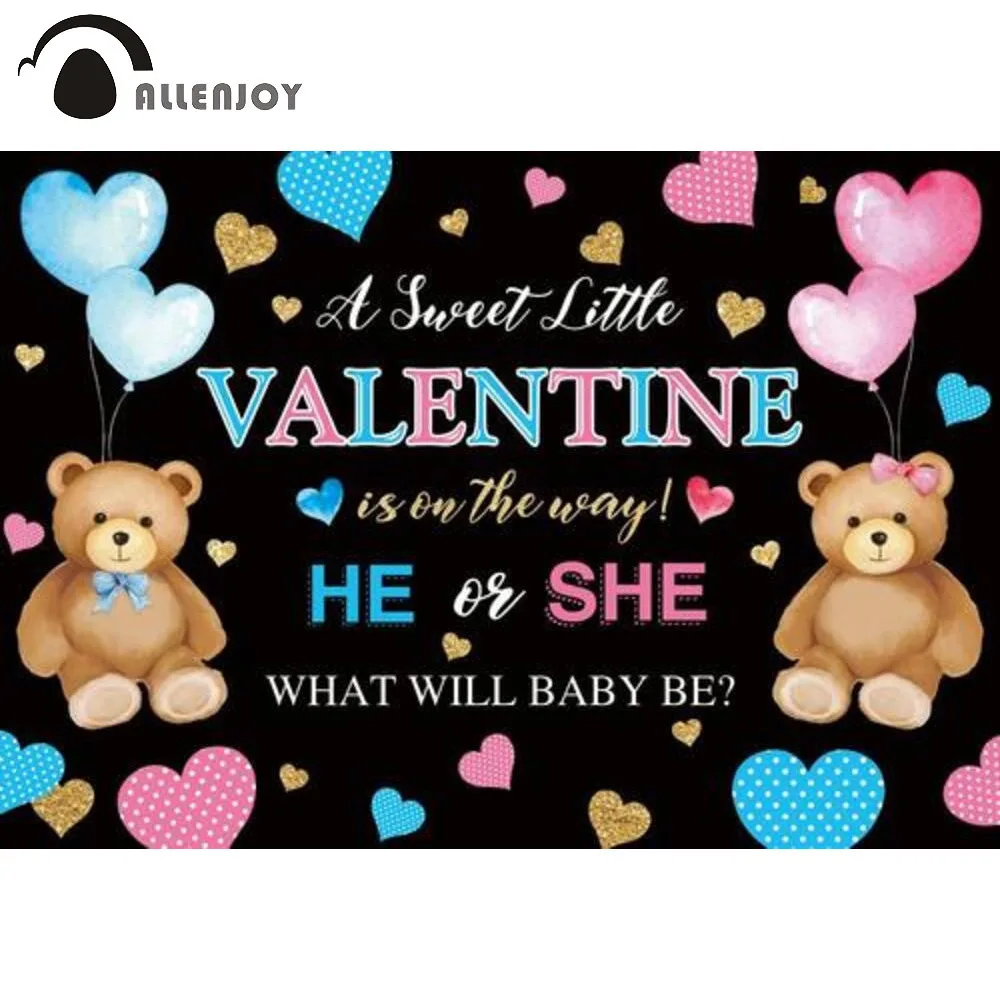 Allenjoy Valentine Gender Reveal Backdrop He or She Candy Dessert Sweetheart Party Banner Custom Poster Photography Background
Allenjoy Valentine Gender Reveal Backdrop He or She Candy Dessert Sweetheart Party Banner Custom Poster Photography Background