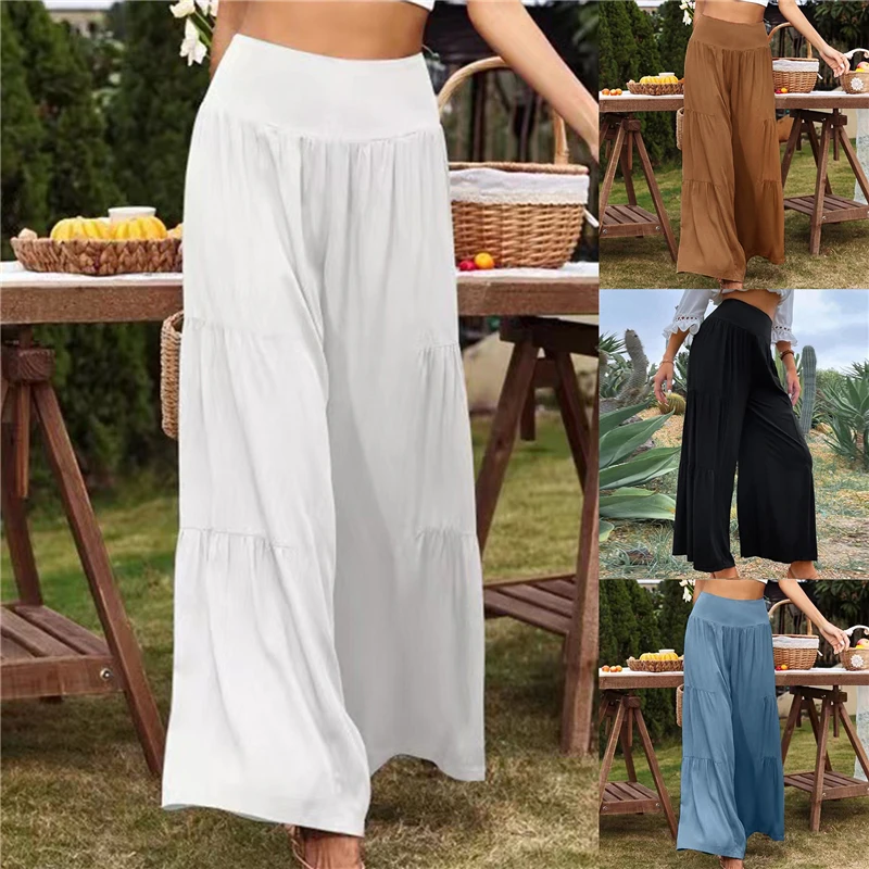 Women Cotton Linen Wide Leg Pants 2023 Casual Loose Elastic Waist Straight Trousers Female Solid Sweatpants Streetwear
Women Cotton Linen Wide Leg Pants 2023 Casual Loose Elastic Waist Straight Trousers Female Solid Sweatpants Streetwear