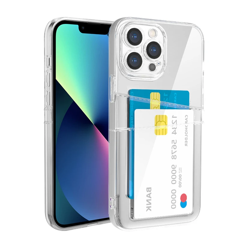 Transparent Dual Card Slot Holder Phone Case for IPhone 14 13 12 11 Pro Max Mini XR X XS Max Wallet Shockproof Back Cover Funda
Transparent Dual Card Slot Holder Phone Case for IPhone 14 13 12 11 Pro Max Mini XR X XS Max Wallet Shockproof Back Cover Funda