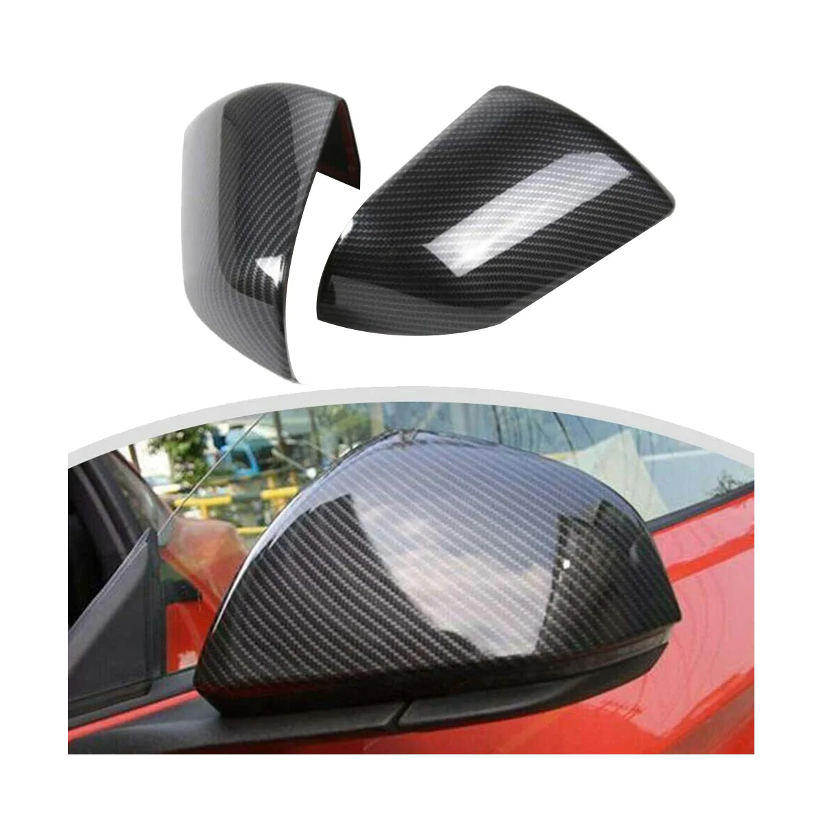 ABS Carbon Fiber Look Side Door Rearview Mirror Cover Trim Shells Cap for Ford Mustang 2015-2020
ABS Carbon Fiber Look Side Door Rearview Mirror Cover Trim Shells Cap for Ford Mustang 2015-2020