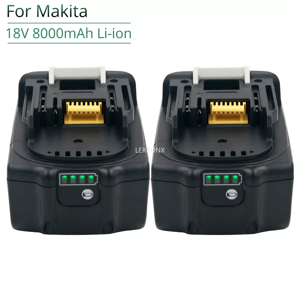 2PCS BL1860 BL1880B 18 V 8.0Ah Lithium Rechargeable Battery for Makita 18v Battery BL1840 BL1850 BL1830 BL1860B LXT 400 194204-5
2PCS BL1860 BL1880B 18 V 8.0Ah Lithium Rechargeable Battery for Makita 18v Battery BL1840 BL1850 BL1830 BL1860B LXT 400 194204-5
